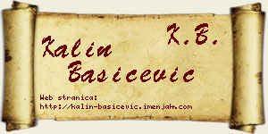 Kalin Bašičević vizit kartica